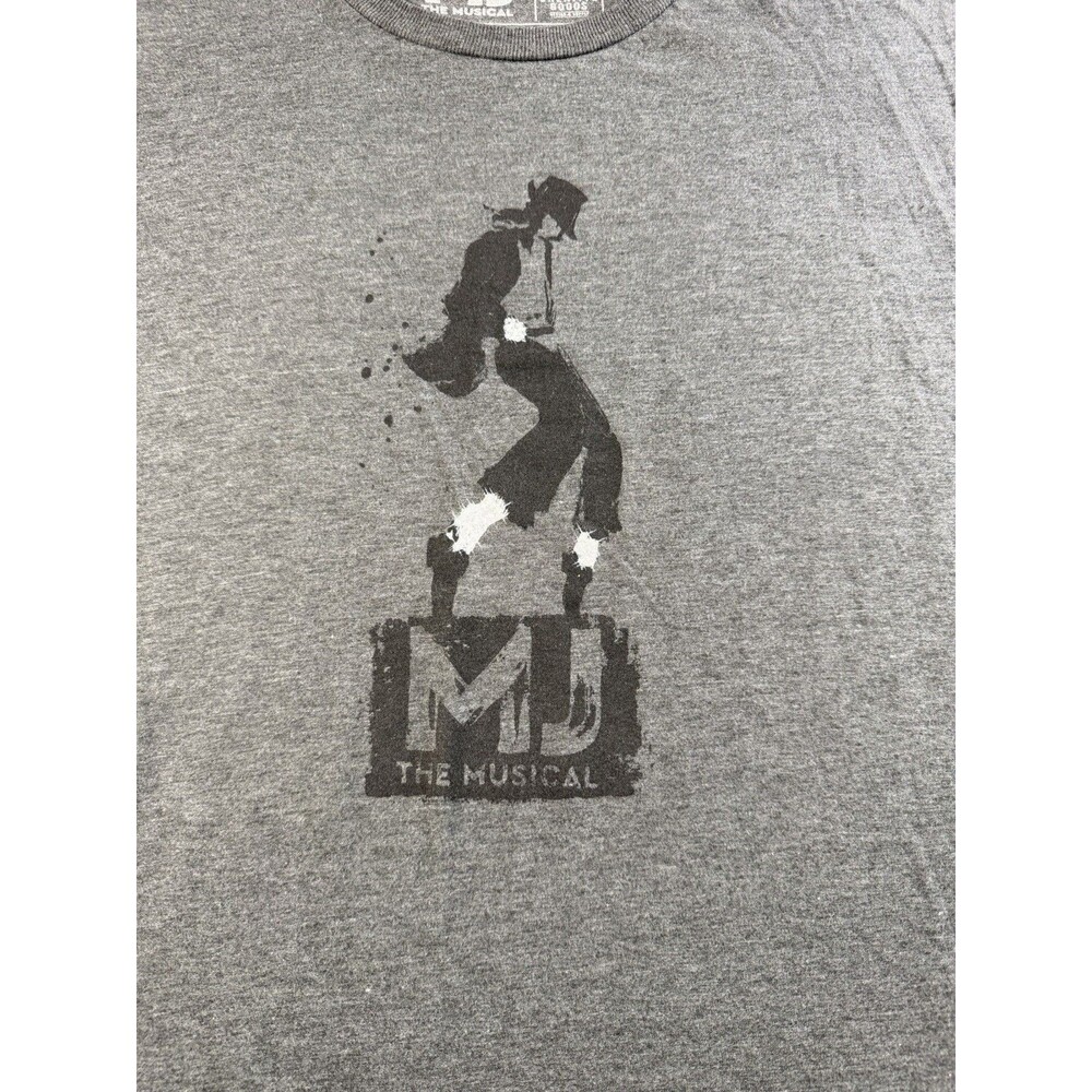 MJ The Musical T Shirt Mens Large Michael Jackson Broadway Graphic Tee Gray